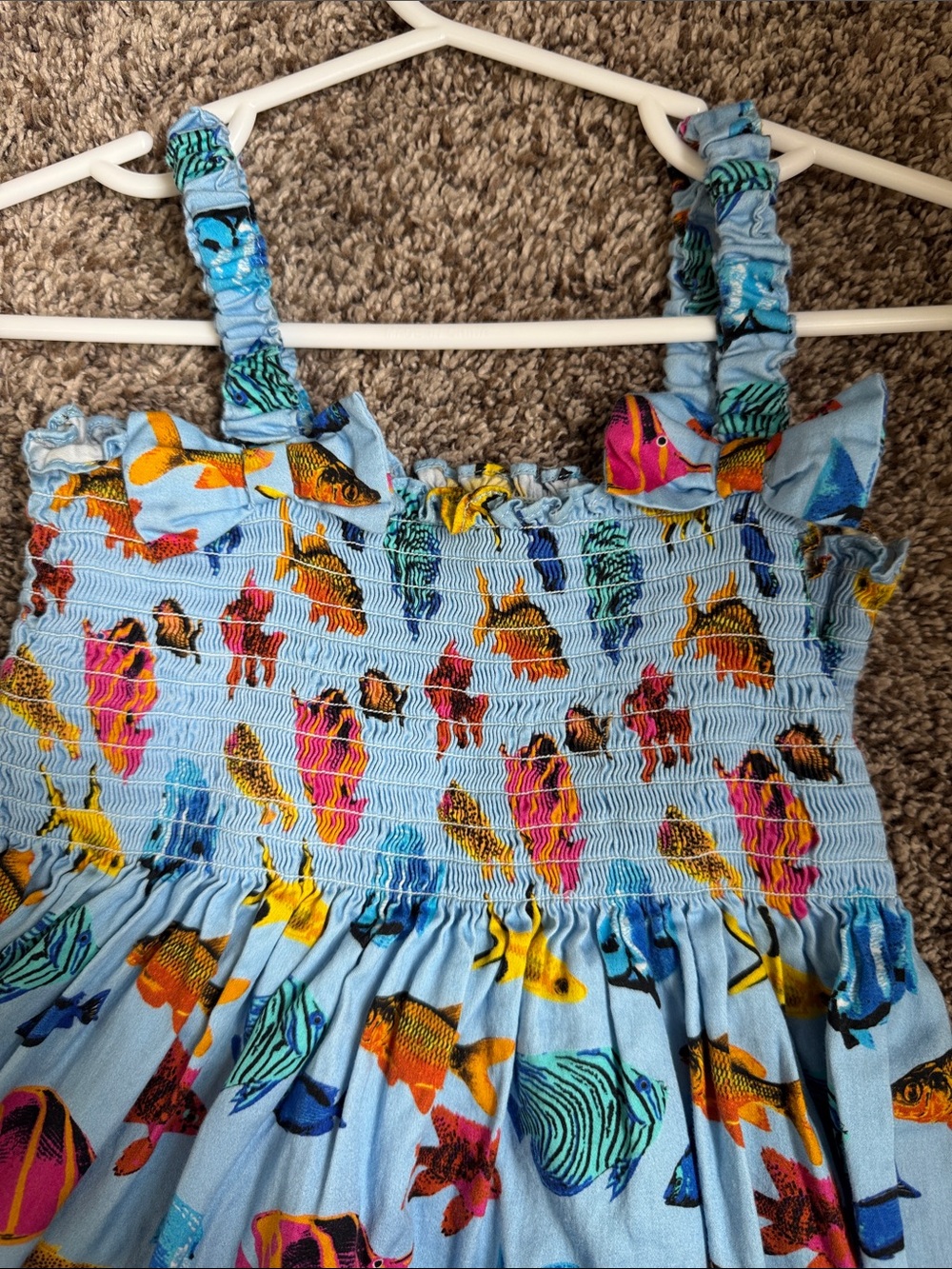 Rachel Riley 3T Fish Print Sundress - Picture 3 of 5